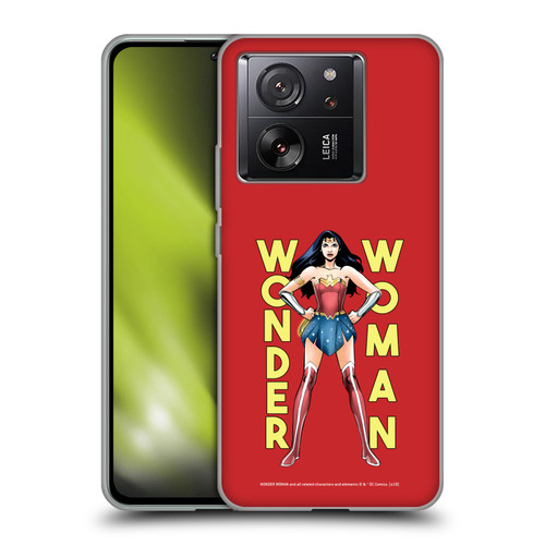 Wonder Woman DC Comics Character Art Stand Soft Gel Case for Xiaomi 13T 5G / 13T Pro 5G
