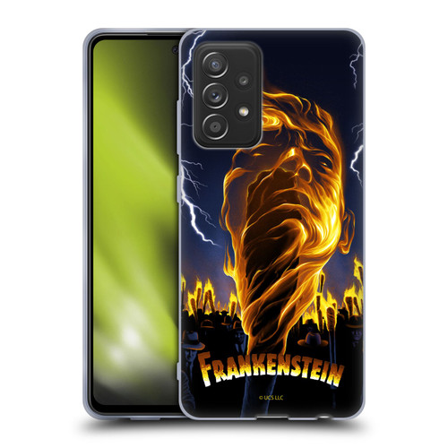 Universal Monsters Frankenstein Flame Soft Gel Case for Samsung Galaxy A52 / A52s / 5G (2021)