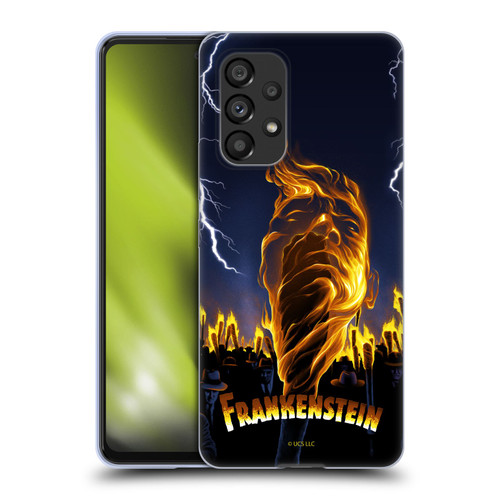 Universal Monsters Frankenstein Flame Soft Gel Case for Samsung Galaxy A53 5G (2022)