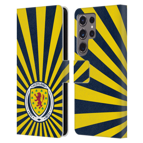Scotland National Football Team Logo 2 Sun Rays Leather Book Wallet Case Cover For Samsung Galaxy S24 Ultra 5G