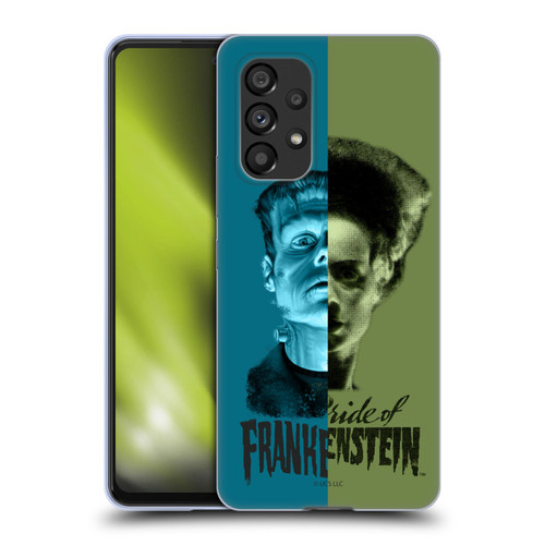 Universal Monsters Frankenstein Half Soft Gel Case for Samsung Galaxy A53 5G (2022)
