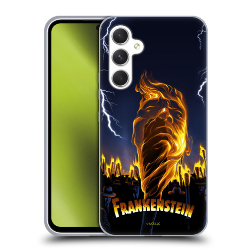 Universal Monsters Frankenstein Flame Soft Gel Case for Samsung Galaxy A54 5G