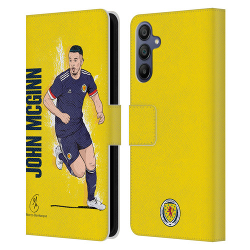 Scotland National Football Team Players John McGinn Leather Book Wallet Case Cover For Samsung Galaxy A15