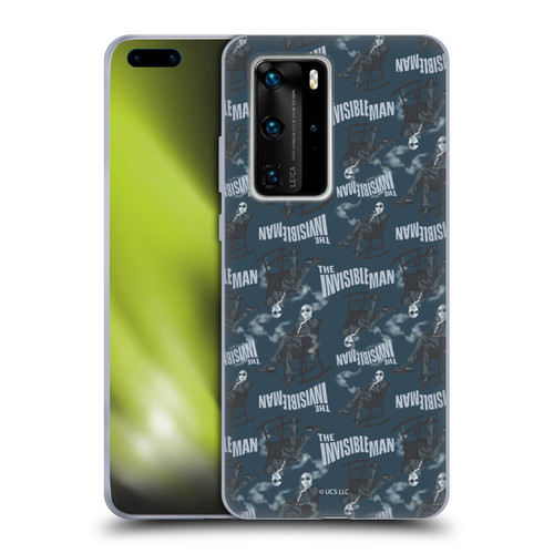 Universal Monsters The Invisible Man Pattern Blue Soft Gel Case for Huawei P40 Pro / P40 Pro Plus 5G