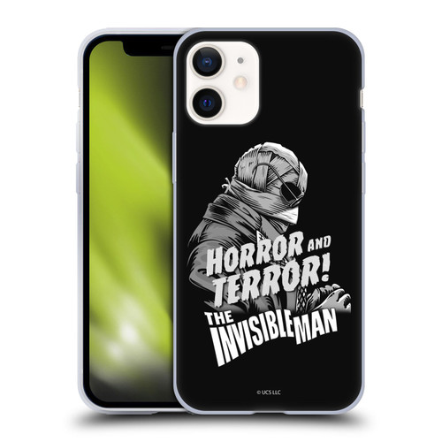 Universal Monsters The Invisible Man Horror And Terror Soft Gel Case for Apple iPhone 12 Mini