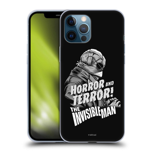 Universal Monsters The Invisible Man Horror And Terror Soft Gel Case for Apple iPhone 12 Pro Max