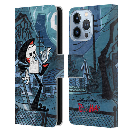 The Grim Adventures of Billy & Mandy Graphics Grim Leather Book Wallet Case Cover For Apple iPhone 13 Pro