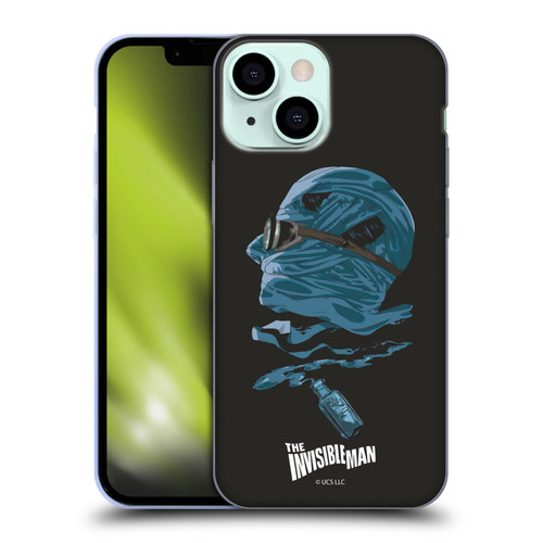 Universal Monsters The Invisible Man Blue Soft Gel Case for Apple iPhone 13 Mini