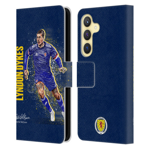 Scotland National Football Team Players Lyndon Dykes Leather Book Wallet Case Cover For Samsung Galaxy S24 5G