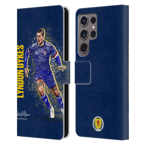 Scotland National Football Team Players Lyndon Dykes Leather Book Wallet Case Cover For Samsung Galaxy S24 Ultra 5G