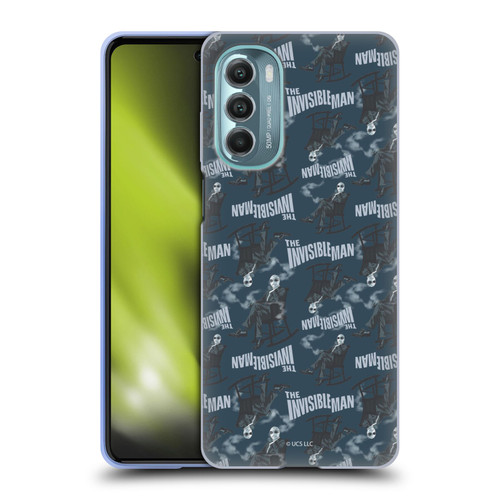 Universal Monsters The Invisible Man Pattern Blue Soft Gel Case for Motorola Moto G Stylus 5G (2022)
