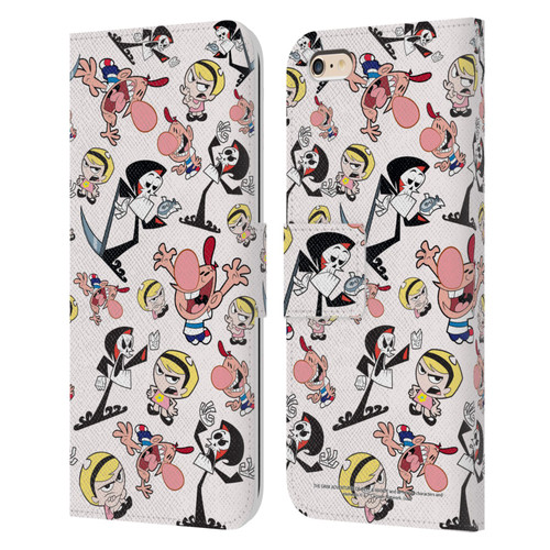 The Grim Adventures of Billy & Mandy Graphics Icons Leather Book Wallet Case Cover For Apple iPhone 6 Plus / iPhone 6s Plus