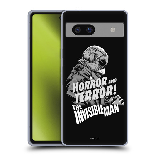 Universal Monsters The Invisible Man Horror And Terror Soft Gel Case for Google Pixel 7a