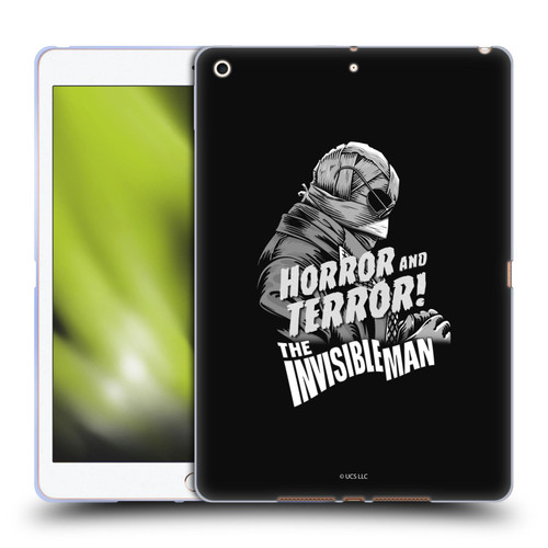 Universal Monsters The Invisible Man Horror And Terror Soft Gel Case for Apple iPad 10.2 2019/2020/2021
