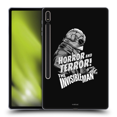 Universal Monsters The Invisible Man Horror And Terror Soft Gel Case for Samsung Galaxy Tab S8 Plus