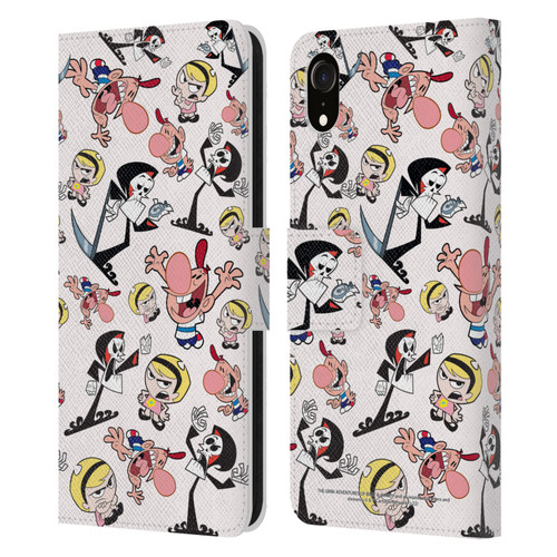The Grim Adventures of Billy & Mandy Graphics Icons Leather Book Wallet Case Cover For Apple iPhone XR