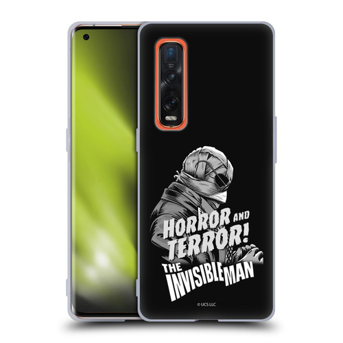 Universal Monsters The Invisible Man Horror And Terror Soft Gel Case for OPPO Find X2 Pro 5G