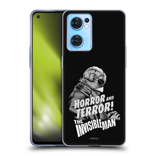 Universal Monsters The Invisible Man Horror And Terror Soft Gel Case for OPPO Reno7 5G / Find X5 Lite