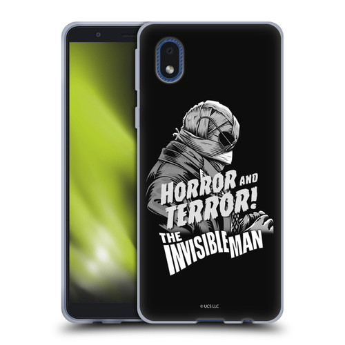 Universal Monsters The Invisible Man Horror And Terror Soft Gel Case for Samsung Galaxy A01 Core (2020)