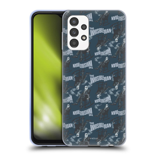 Universal Monsters The Invisible Man Pattern Blue Soft Gel Case for Samsung Galaxy A13 (2022)
