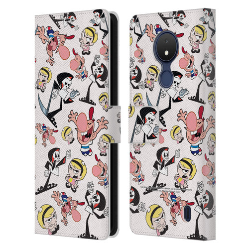 The Grim Adventures of Billy & Mandy Graphics Icons Leather Book Wallet Case Cover For Nokia C21