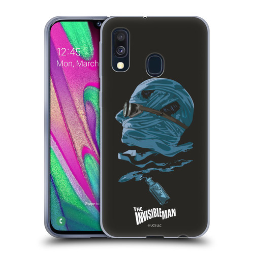 Universal Monsters The Invisible Man Blue Soft Gel Case for Samsung Galaxy A40 (2019)