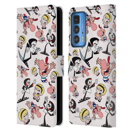 The Grim Adventures of Billy & Mandy Graphics Icons Leather Book Wallet Case Cover For Motorola Edge 20 Pro