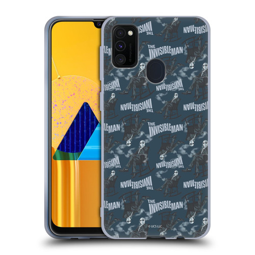 Universal Monsters The Invisible Man Pattern Blue Soft Gel Case for Samsung Galaxy M30s (2019)/M21 (2020)