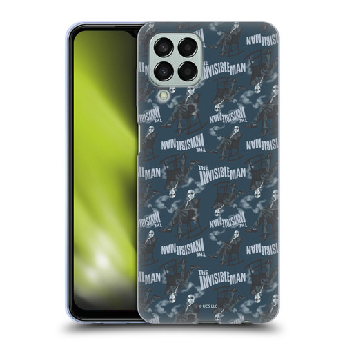 Universal Monsters The Invisible Man Pattern Blue Soft Gel Case for Samsung Galaxy M33 (2022)