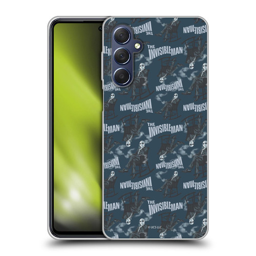 Universal Monsters The Invisible Man Pattern Blue Soft Gel Case for Samsung Galaxy M54 5G