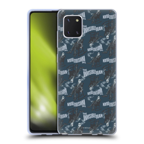 Universal Monsters The Invisible Man Pattern Blue Soft Gel Case for Samsung Galaxy Note10 Lite