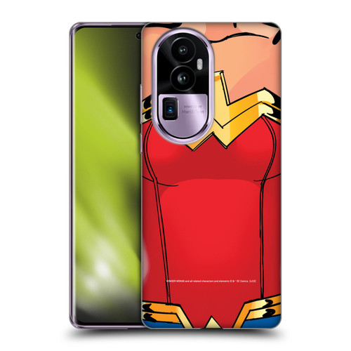 Wonder Woman DC Comics Logos Costume Soft Gel Case for OPPO Reno10 Pro+