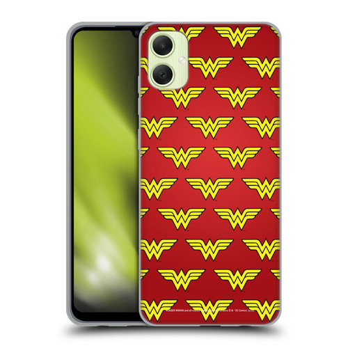 Wonder Woman DC Comics Logos Pattern Soft Gel Case for Samsung Galaxy A05