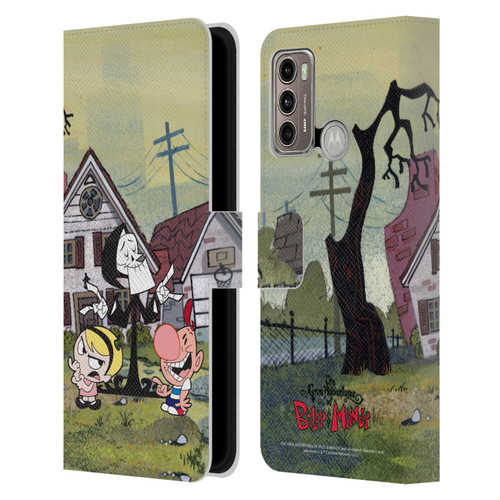 The Grim Adventures of Billy & Mandy Graphics Poster Leather Book Wallet Case Cover For Motorola Moto G60 / Moto G40 Fusion