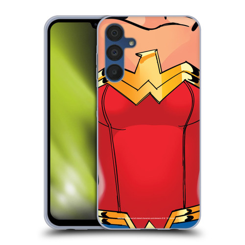 Wonder Woman DC Comics Logos Costume Soft Gel Case for Samsung Galaxy A15