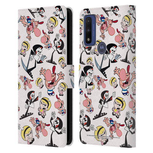 The Grim Adventures of Billy & Mandy Graphics Icons Leather Book Wallet Case Cover For Motorola G Pure