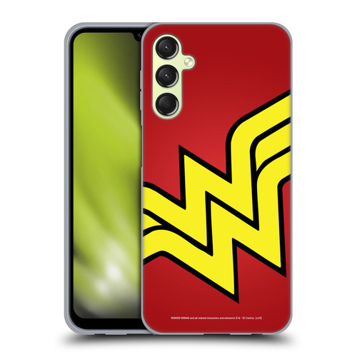 Wonder Woman DC Comics Logos Oversized Soft Gel Case for Samsung Galaxy A24 4G / Galaxy M34 5G