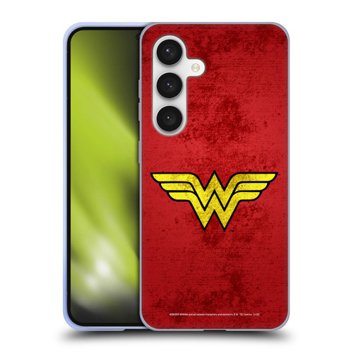 Wonder Woman DC Comics Logos Distressed Look Soft Gel Case for Samsung Galaxy S24 5G