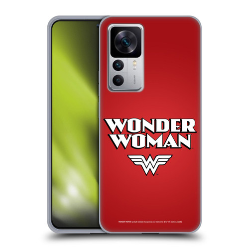 Wonder Woman DC Comics Logos Text Soft Gel Case for Xiaomi 12T 5G / 12T Pro 5G / Redmi K50 Ultra 5G