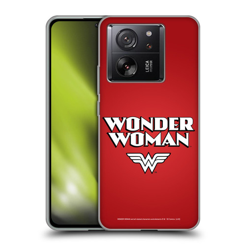 Wonder Woman DC Comics Logos Text Soft Gel Case for Xiaomi 13T 5G / 13T Pro 5G