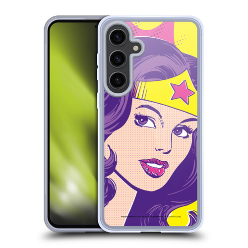 Wonder Woman DC Comics Vintage Art Pop Art Soft Gel Case for Samsung Galaxy S24+ 5G