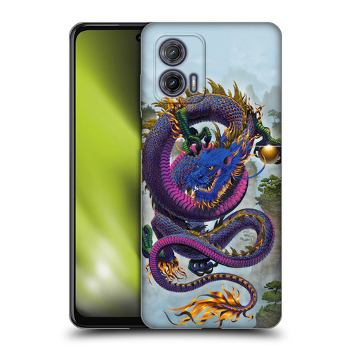 Vincent Hie Graphics Good Fortune Dragon Blue Soft Gel Case for Motorola Moto G73 5G
