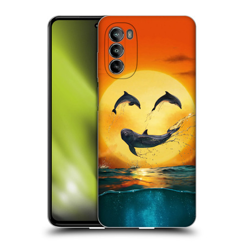 Vincent Hie Graphics Dolphins Smile Soft Gel Case for Motorola Moto G82 5G
