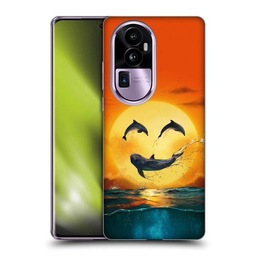 Vincent Hie Graphics Dolphins Smile Soft Gel Case for OPPO Reno10 Pro+