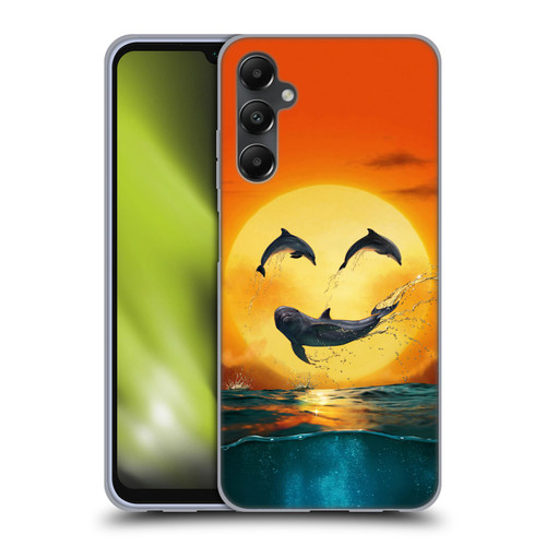 Vincent Hie Graphics Dolphins Smile Soft Gel Case for Samsung Galaxy A05s