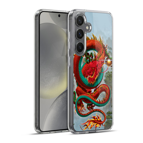 Vincent Hie Graphics Good Fortune Dragon Soft Gel Case for Samsung Galaxy S24+ 5G & MagSafe