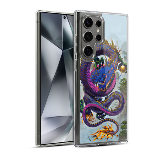 Vincent Hie Graphics Good Fortune Dragon Blue Soft Gel Case for Samsung Galaxy S24 Ultra 5G & MagSafe