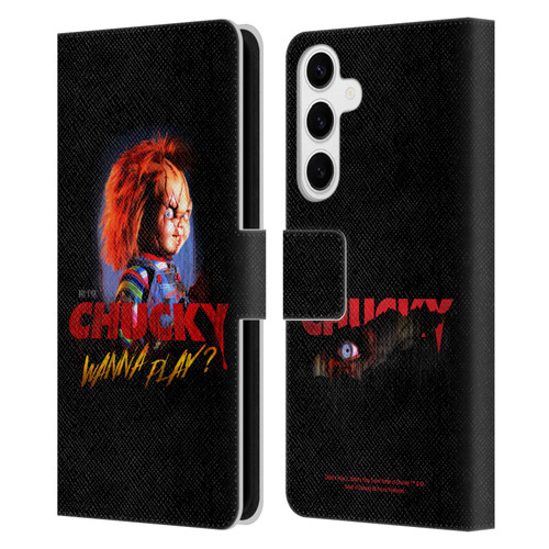 Child's Play Key Art Wanna Play 2 Leather Book Wallet Case Cover For Samsung Galaxy S24+ 5G