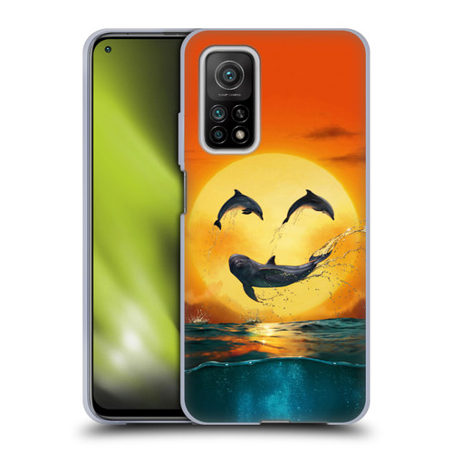Vincent Hie Graphics Dolphins Smile Soft Gel Case for Xiaomi Mi 10T 5G