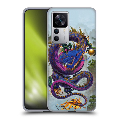 Vincent Hie Graphics Good Fortune Dragon Blue Soft Gel Case for Xiaomi 12T 5G / 12T Pro 5G / Redmi K50 Ultra 5G